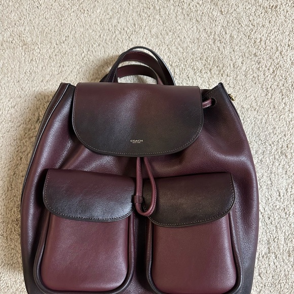 Coach Crosby 28 Backpack - Burnished Merlot - Picture 2 of 8